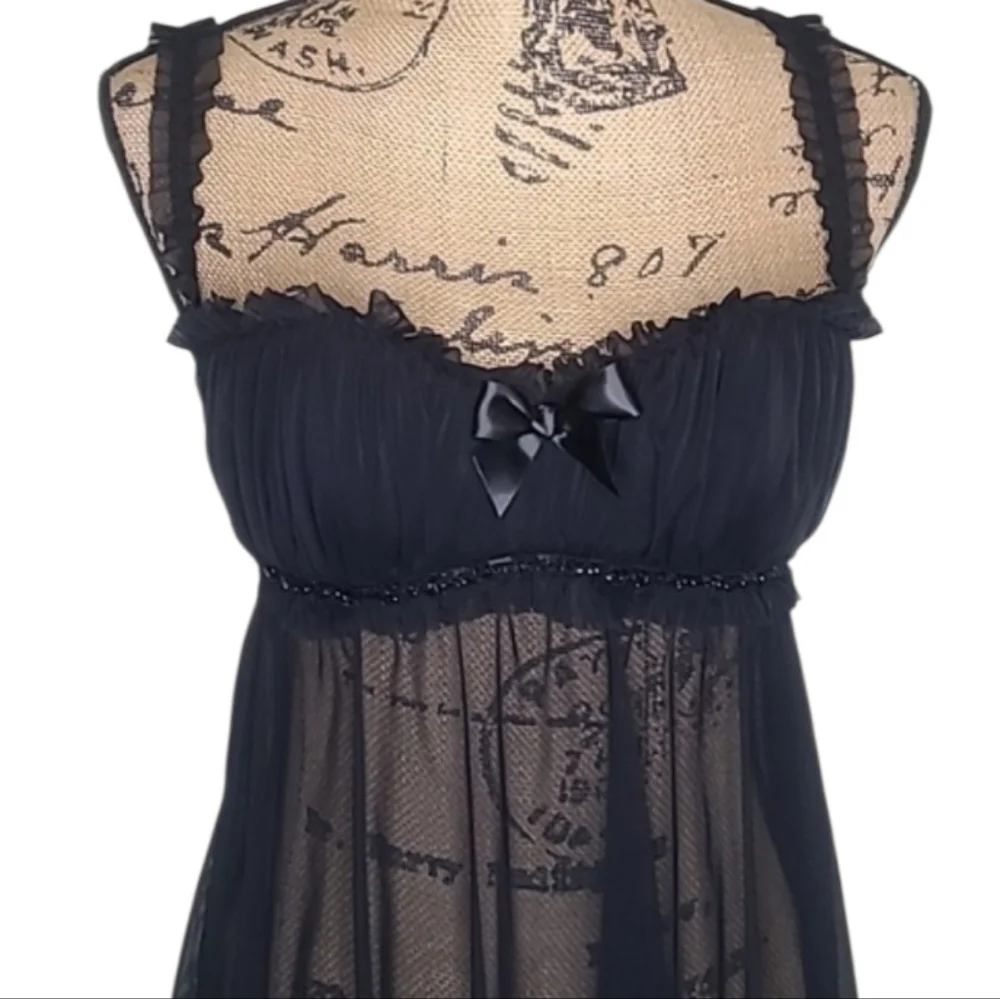 Fredericks of Hollywood Black Sheer Babydoll